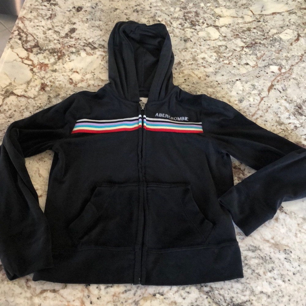 Abercrombie Kids girl’s velvet full zip hoodie